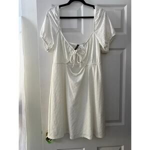 White Eyelet Dress By Divided Size Large